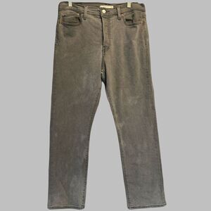 Levi's Wedgie Straight Jeans Button Fly Womens Size 32 28" Gray Charcoal Wash